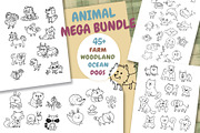 45+ Minimalist Animal SVG Bundle, an Object Graphic by ArtyCats (Thumbnail 1 of 9)