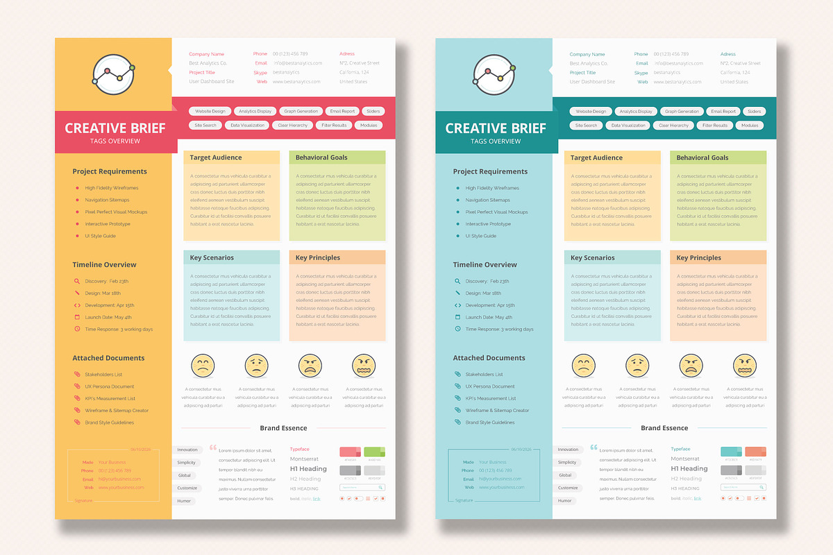 UX Workflow - Creative Brief, a Stationery Template by Sargatal (Photo 3 of 6)