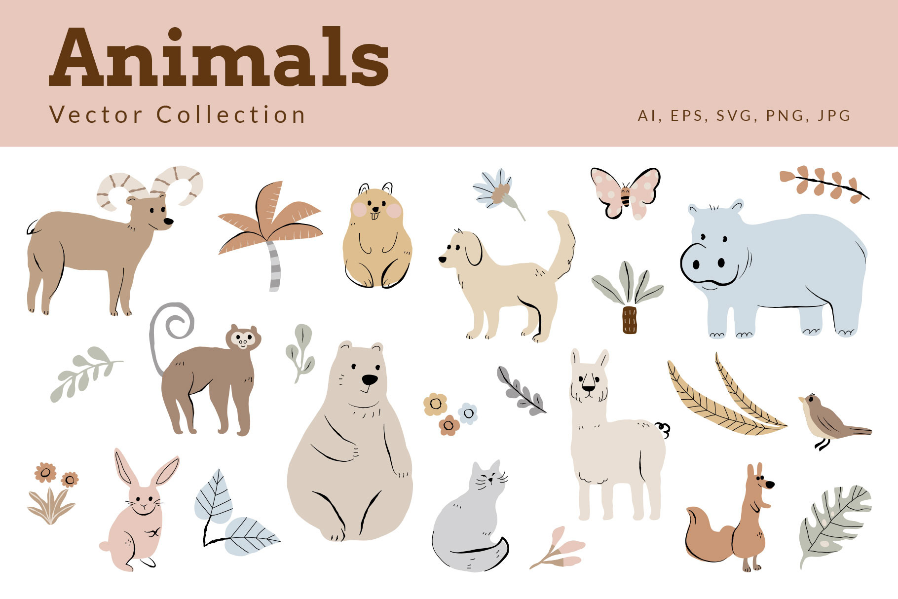 Animals vector set