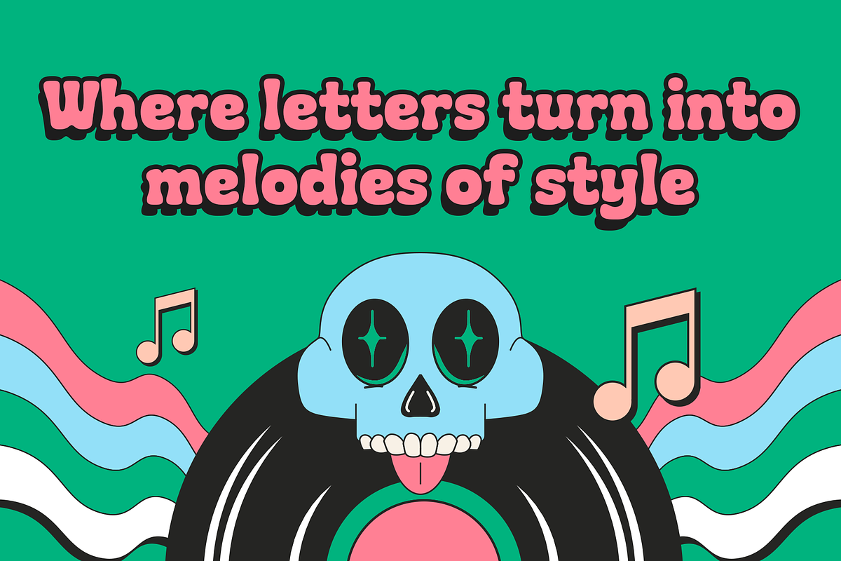 Mugfy – Wavy Squiggly Sans Font, a Sans Serif Font by Tiptop Graphic (Photo 2 of 9)
