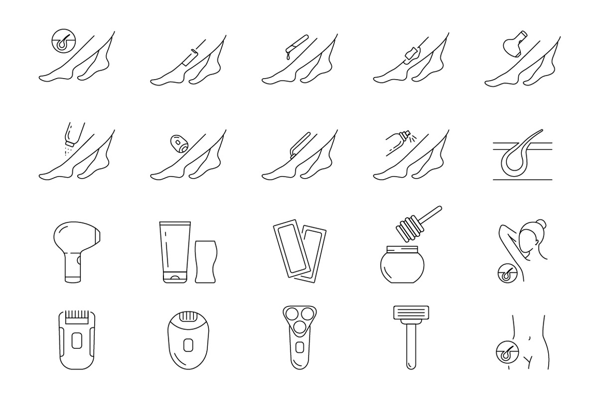 200+ Beauty icons, an Outline Icon by mayrum (Photo 5 of 14)