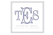 Fairfax Open Fishtail Monogram Font, a Font by HERRINGTON DESIGN (Thumbnail 1 of 2)