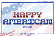 Happy American - Decorative Font, a Serif Font by Brown Cupple (Thumbnail 1 of 8)