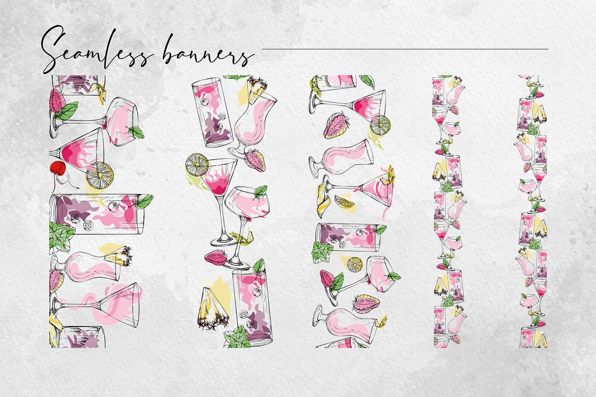 Strawberry cocktails, a Food Illustration by MsFlaffy (Photo 10 of 12)