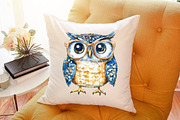 Watercolor Funny Owl Clipart Bundle, an Illustration by Sublimation Artist (Thumbnail 6 of 6)