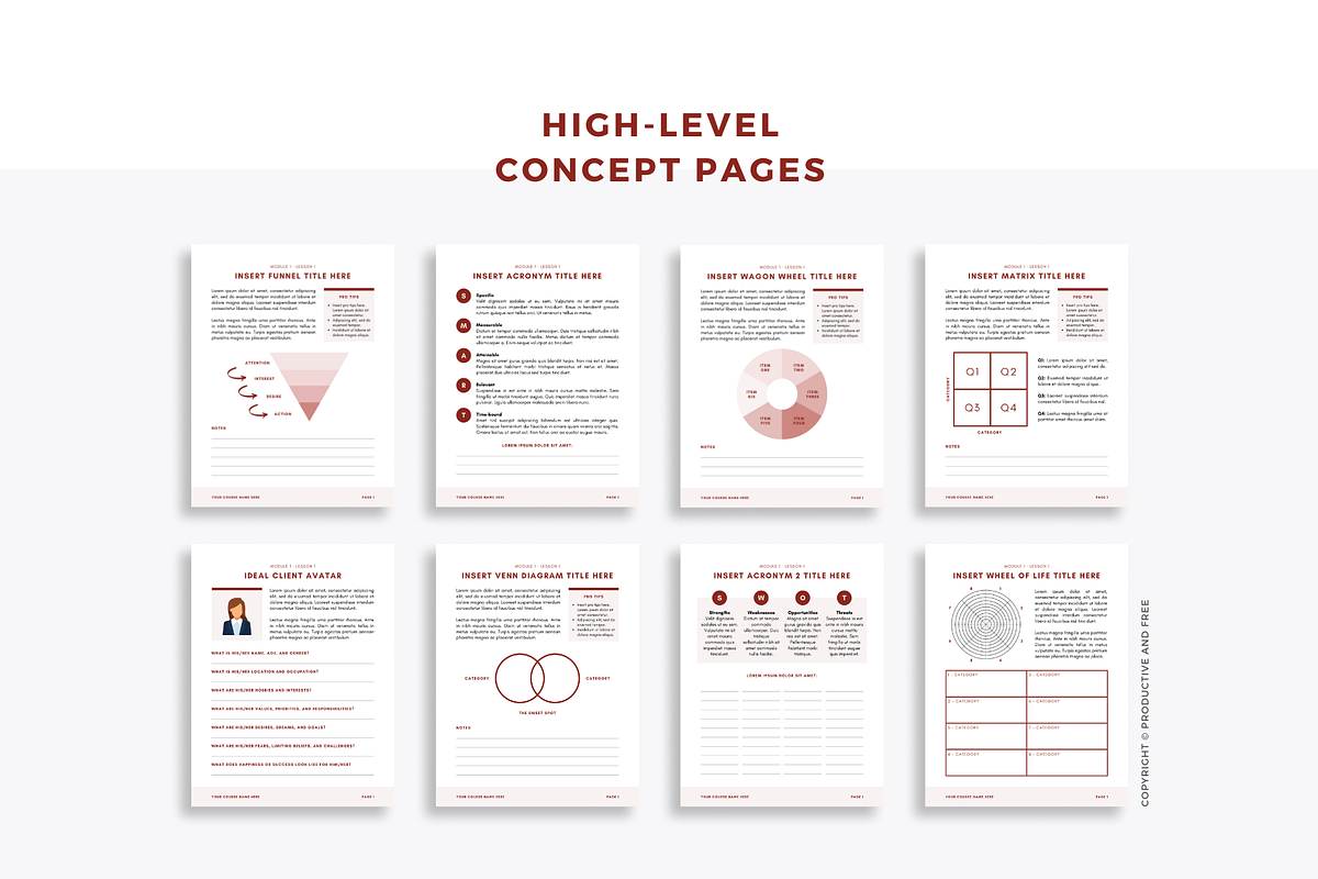 Canva Workbook Template Courses, a Magazine Template by ProductiveandFree (Photo 9 of 21)