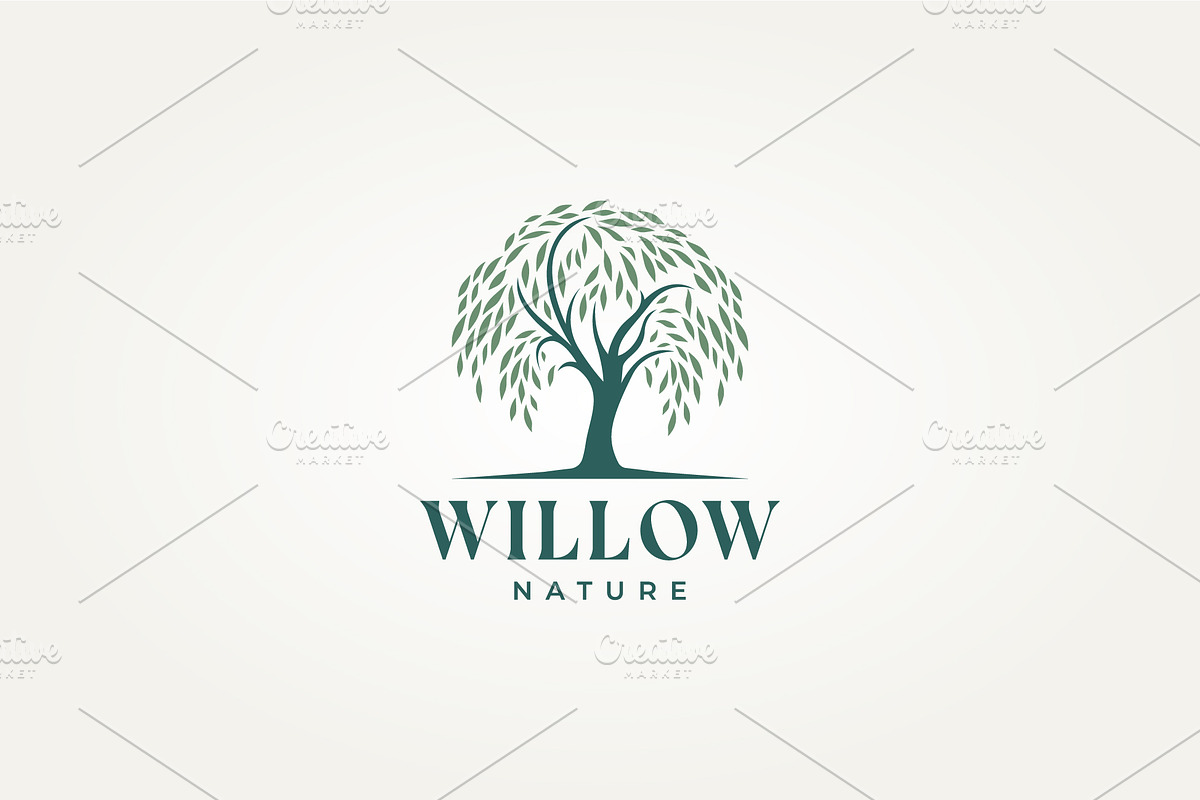 the willow tree nature icon logo, a Branding & Logo Template by Blazybone