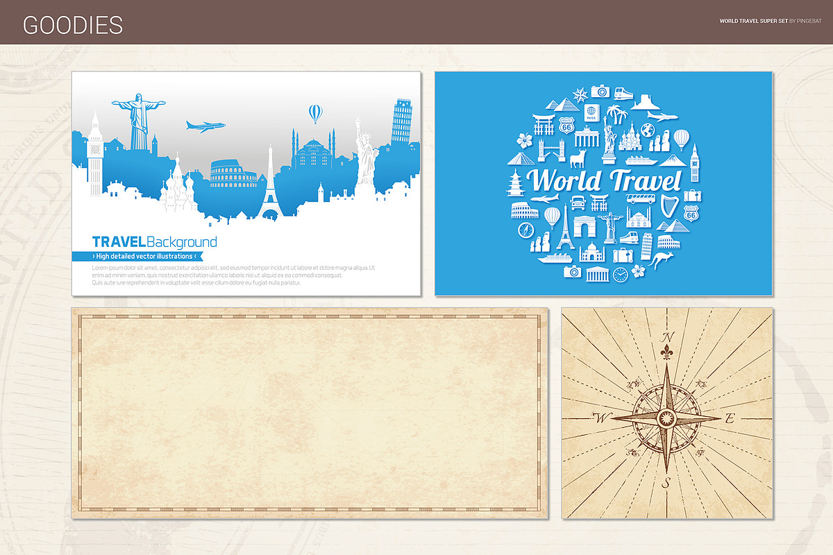 World Travel Super Set, a Texture Illustration by Pingebat (Photo 15 of 16)