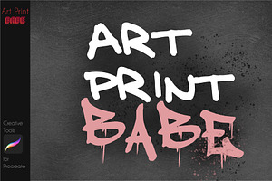 Graffiti Pack Stamp Letter Grid Font