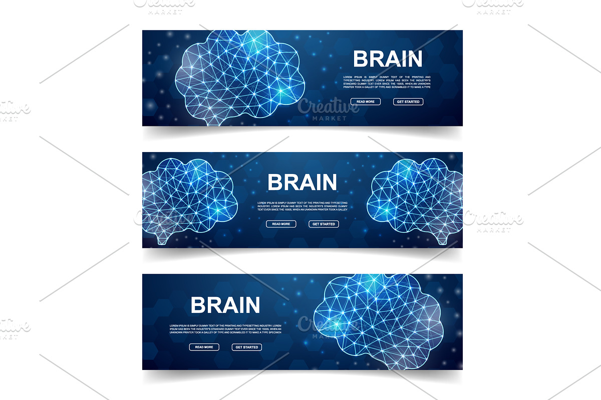 Set of human brain horizontal, a Texture Illustration by GraphiShop