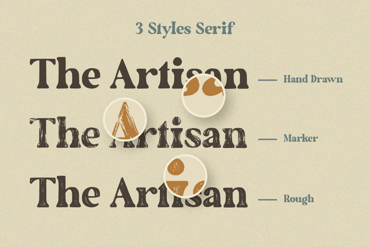 The Artisan | A Hand Drawn Font Duo, a Serif Font by Ef Studio (Photo 2 of 17)