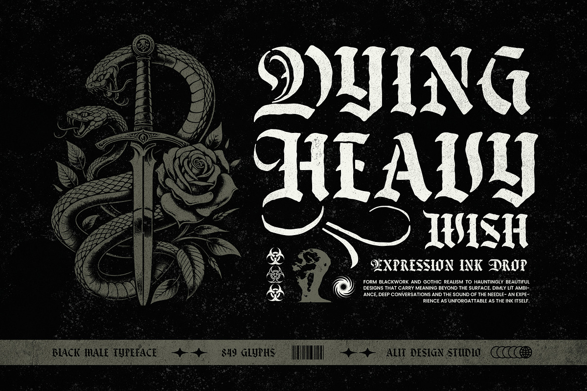 Black male Typeface, a Blackletter Font by alit design (Photo 2 of 17)
