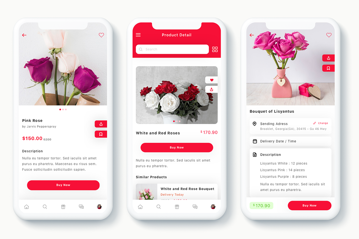 Zambak - Gift and Flower App UI Kit, an App Template by Betush (Photo 4 of 6)