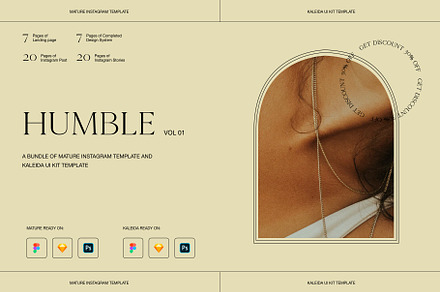 Humble | Instagram & Landing Bundles, a Landing Page Template by Skolastika Phoebe