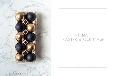 Minimal easter stock image featuring minimal, black, and gold, a Holiday Photo by Una Matison