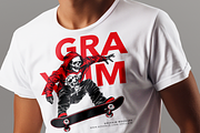 T-shirt Mockup, a Shirt Mockup by Graxaim Mock-up (Thumbnail 3 of 5)
