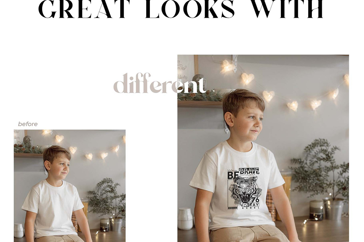 Kids T-shirt Mockup Bundle, a Shirt Mockup by Neutral Mockups (Photo 6 of 7)