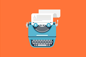 Typewriter, a Work Illustration by Maxim_Basinski
