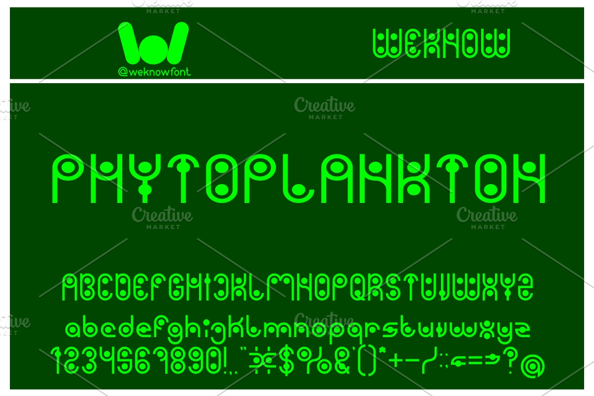 Phytoplankton font, a Font by weknow (Photo 1 of 5)