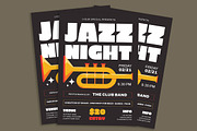 Jazz Night Flyer, a Flyer Template by Gumico Studio. (Thumbnail 2 of 3)