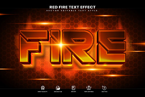 Red Fire Editable Text Effect