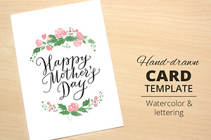 Happy mother's day card template