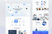 Mega UI Website Template Bundle, a Landing Page Template by DesignsLab (Thumbnail 11 of 22)