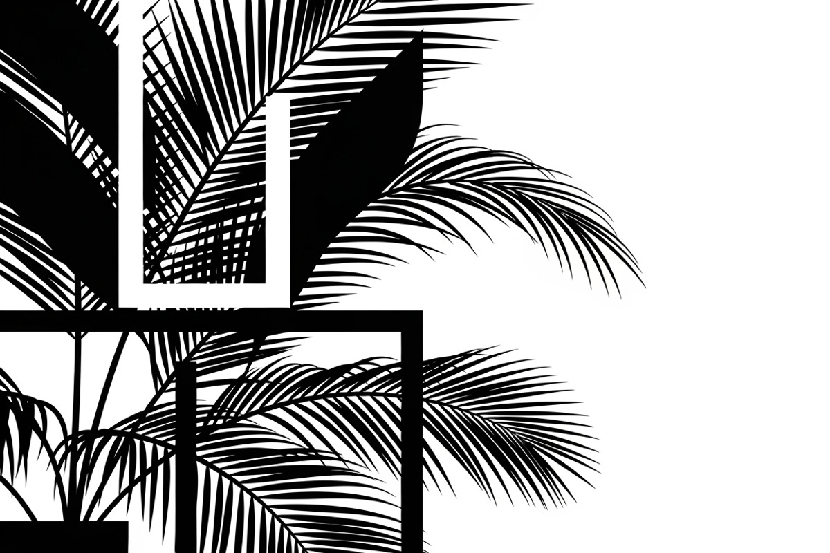 Stylish tropical palm wall decor, an Illustration by Amazin_art (Photo 15 of 33)