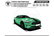sport car illustration vector, a Transportation Illustration by slLametDesigns (Thumbnail 5 of 5)
