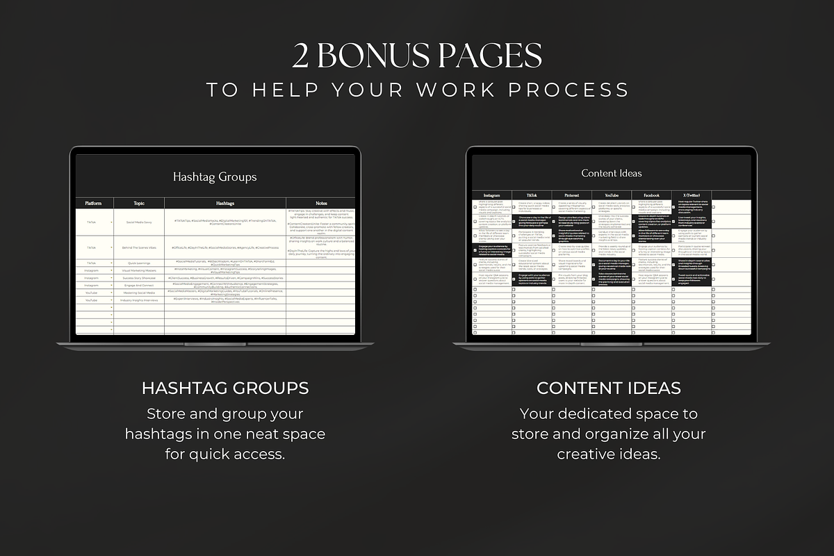 Social Media Content Calendar, a Marketing Template by Gilla Templates (Photo 7 of 9)
