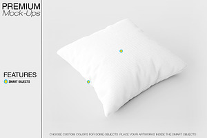 Square Throw Pillow Mockup