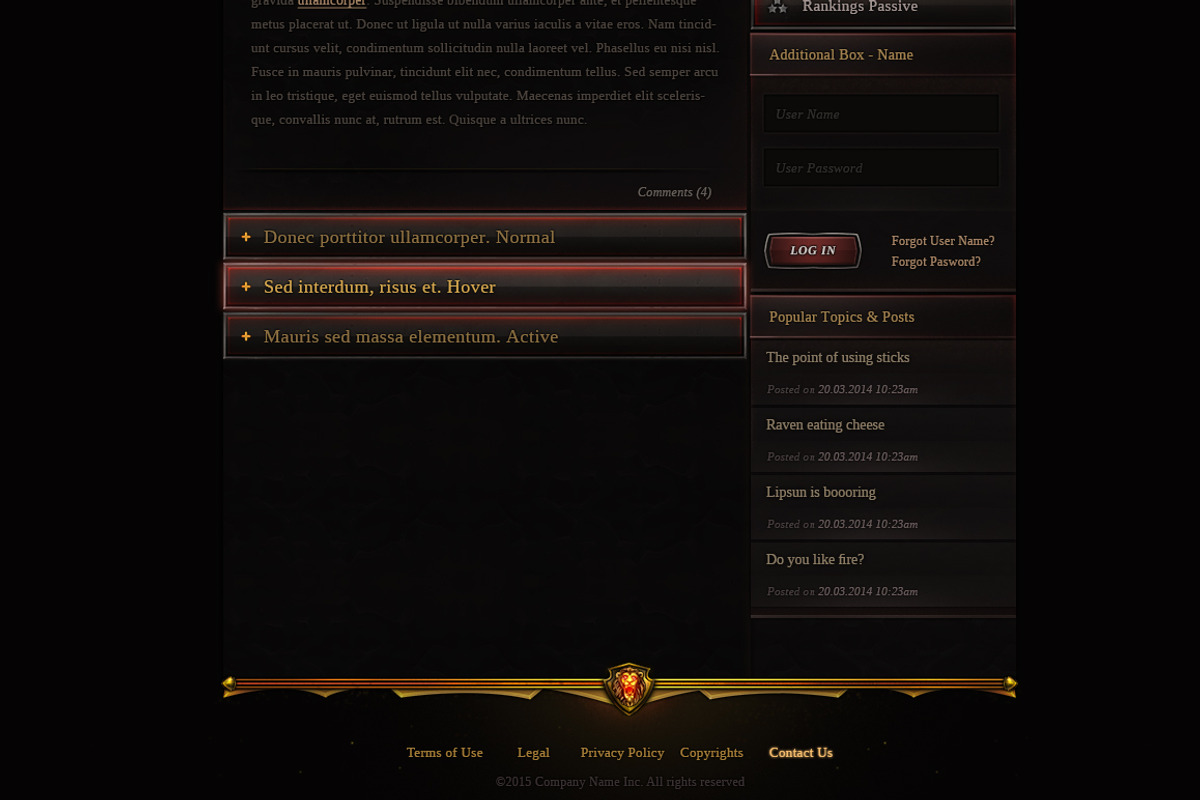 Bloodsteel Game and Web UI, a Templates & Theme by Kodiak Graphics (Photo 7 of 7)