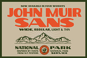 John Muir Sans – National Park Font, a Sans Serif Font by Vicarel Studios (Thumbnail 1 of 16)