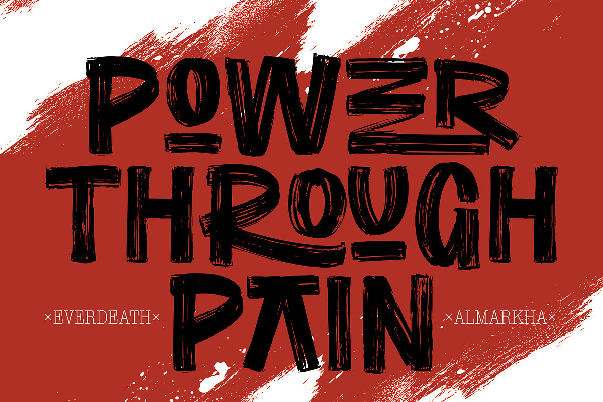 Everdeath – Handbrush Typeface, a Handwritten Font by Almarkhatype (Photo 7 of 15)