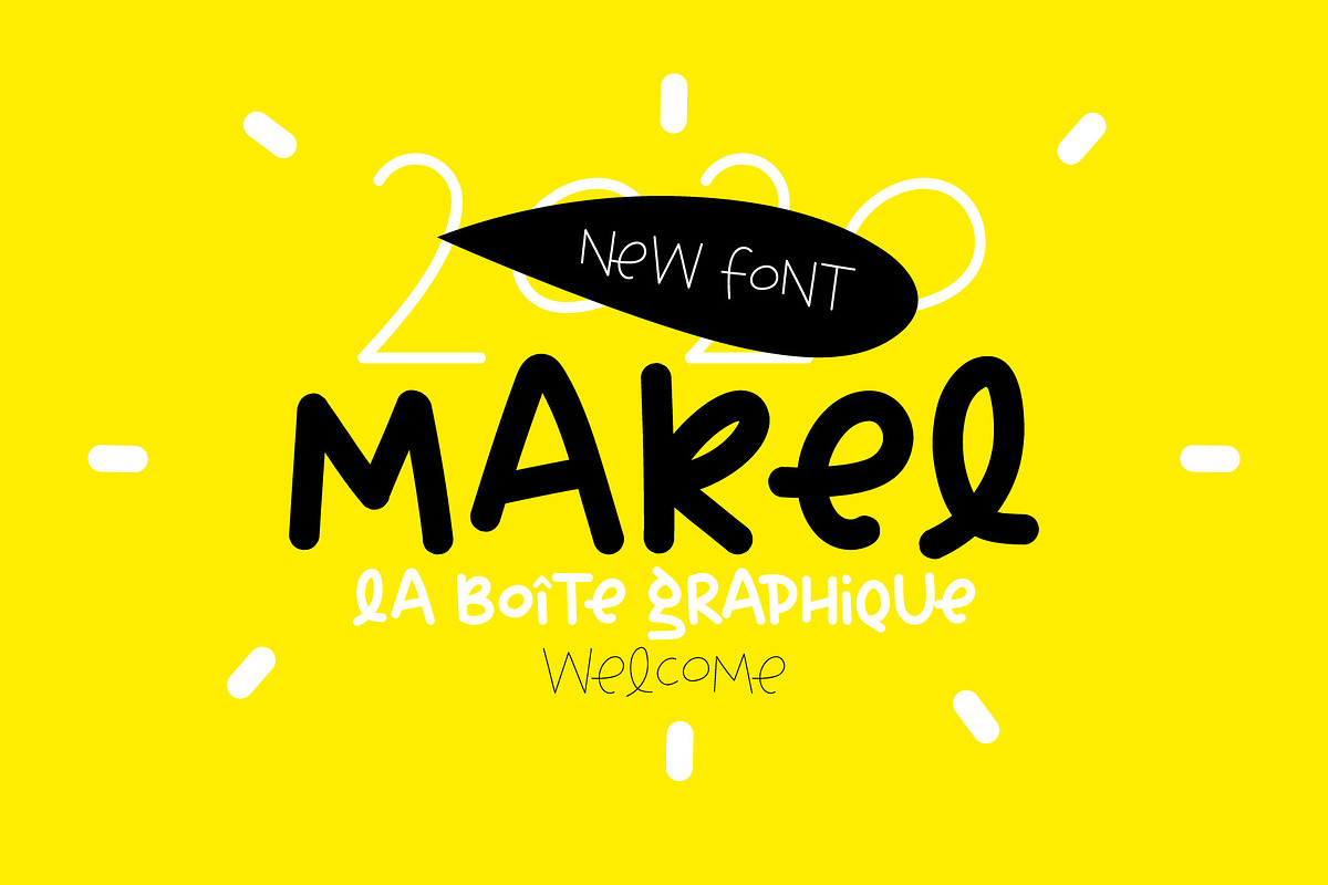 Makel, typography, a Handwritten Font by La Boite Graphique (Photo 2 of 10)