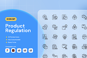 Product Regulation Icon Set, an Outline Icon by Nathaya Studio (Thumbnail 1 of 2)
