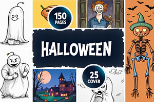 Spooky Halloween Clipart Set, an Illustration by BIPLOB EXPERT
