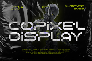 Copixel - Futuristic Font, a Sans Serif Font by limitype