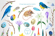 Spring is here! Watercolor set., an Illustration by rubinat (Thumbnail 6 of 6)