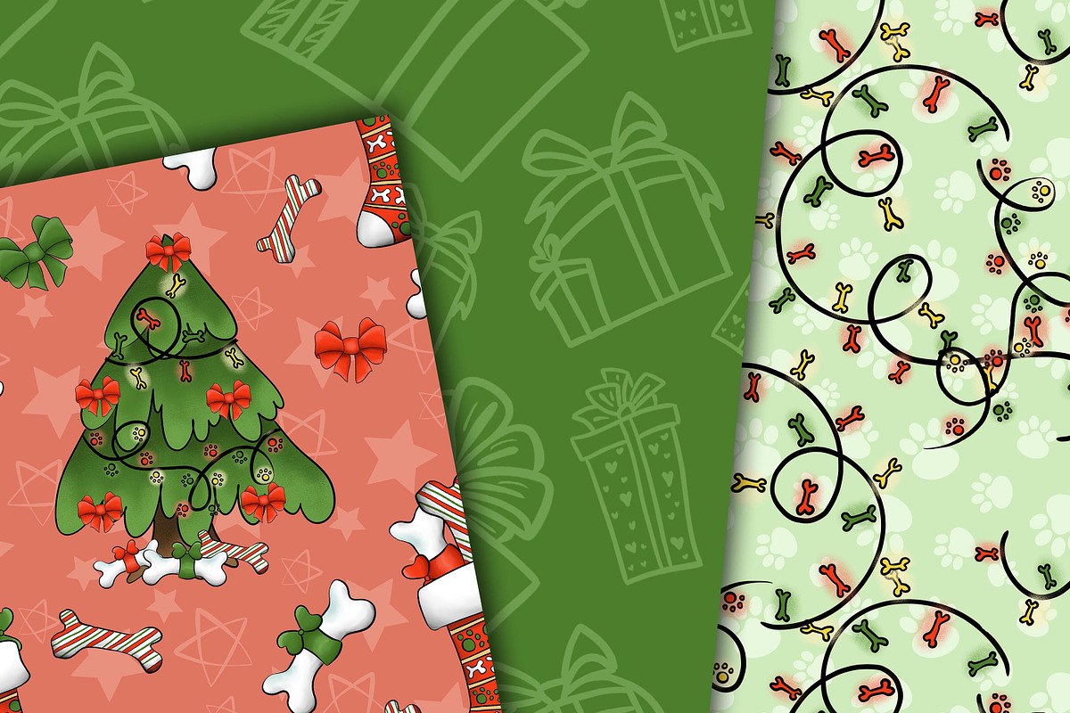 Christmas dogs patterns, a Pattern Graphic by DarinaDigital (Photo 5 of 5)