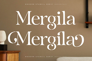 Mergila Modern Stancil Serif