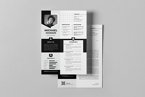 Resume Template Canva Word PS