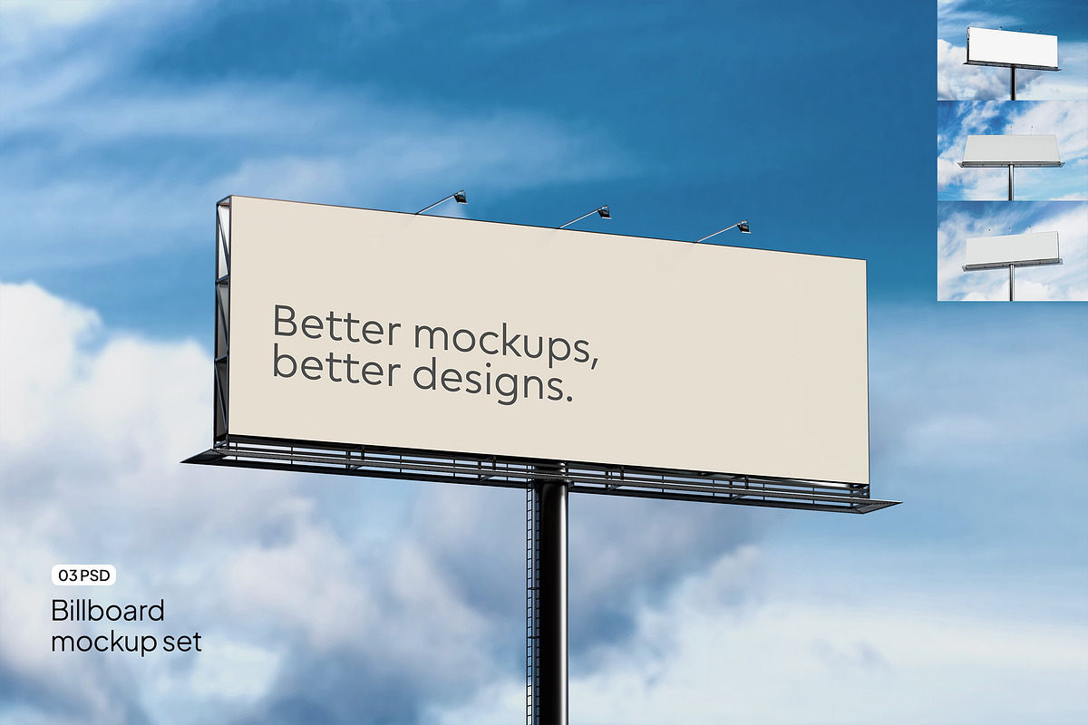 Billboard Mockup Set Wide ST03, an Advertising Mockup by Croma Studio (Photo 2 of 6)