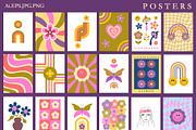 Retro 70s Groovy Posters wall print, an Illustration by Sofico (Thumbnail 8 of 8)