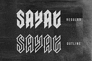 SAYAT BOLD BLACKLETTER TYPEFACE, a Blackletter Font by CONTRIVEDAZE (Thumbnail 2 of 7)