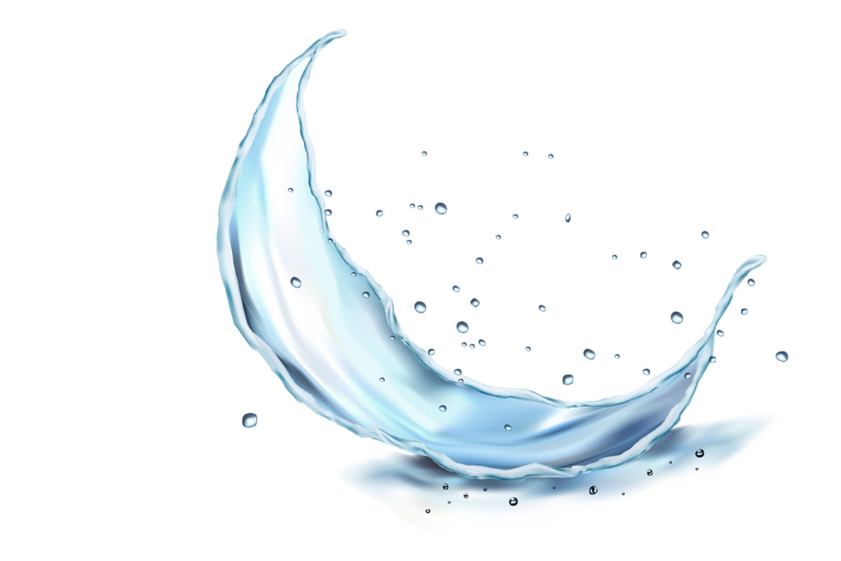 Tansparent water splashes, drops, a Texture Graphic by ecco