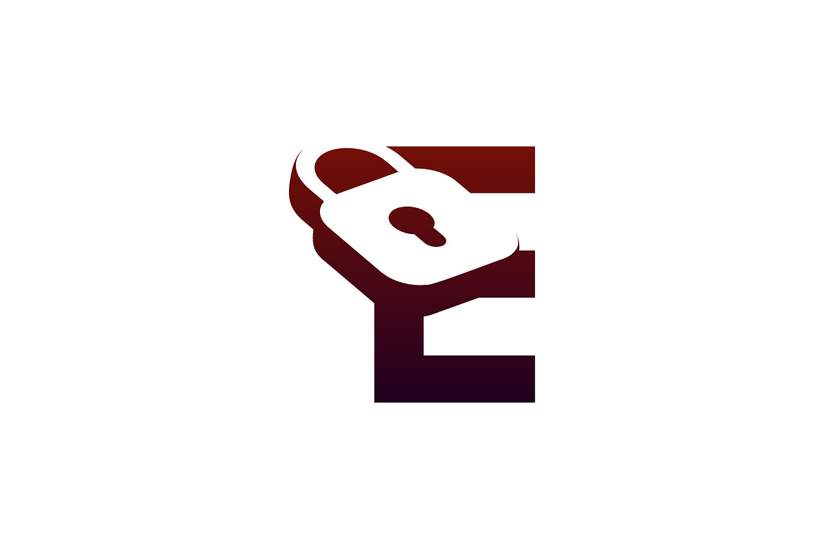 modern initial letter E padlock logo, a Branding & Logo Template by Rasagama Studio