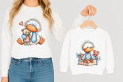 Whimsical Valentines Duck Clipart, an Illustration by designcity5 (Thumbnail 5 of 5)