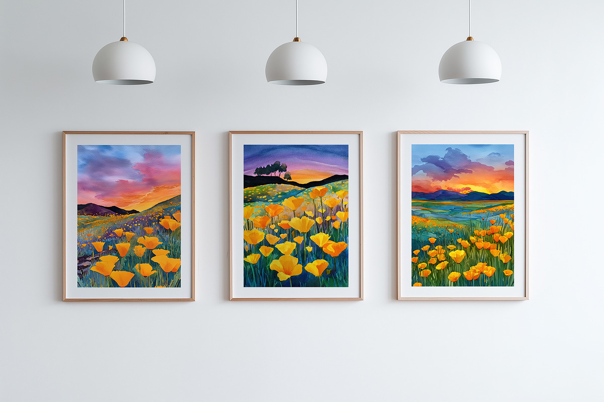 Golden Meadow Art Collection, a Decorative Illustration by Housui Patterns (Photo 8 of 12)