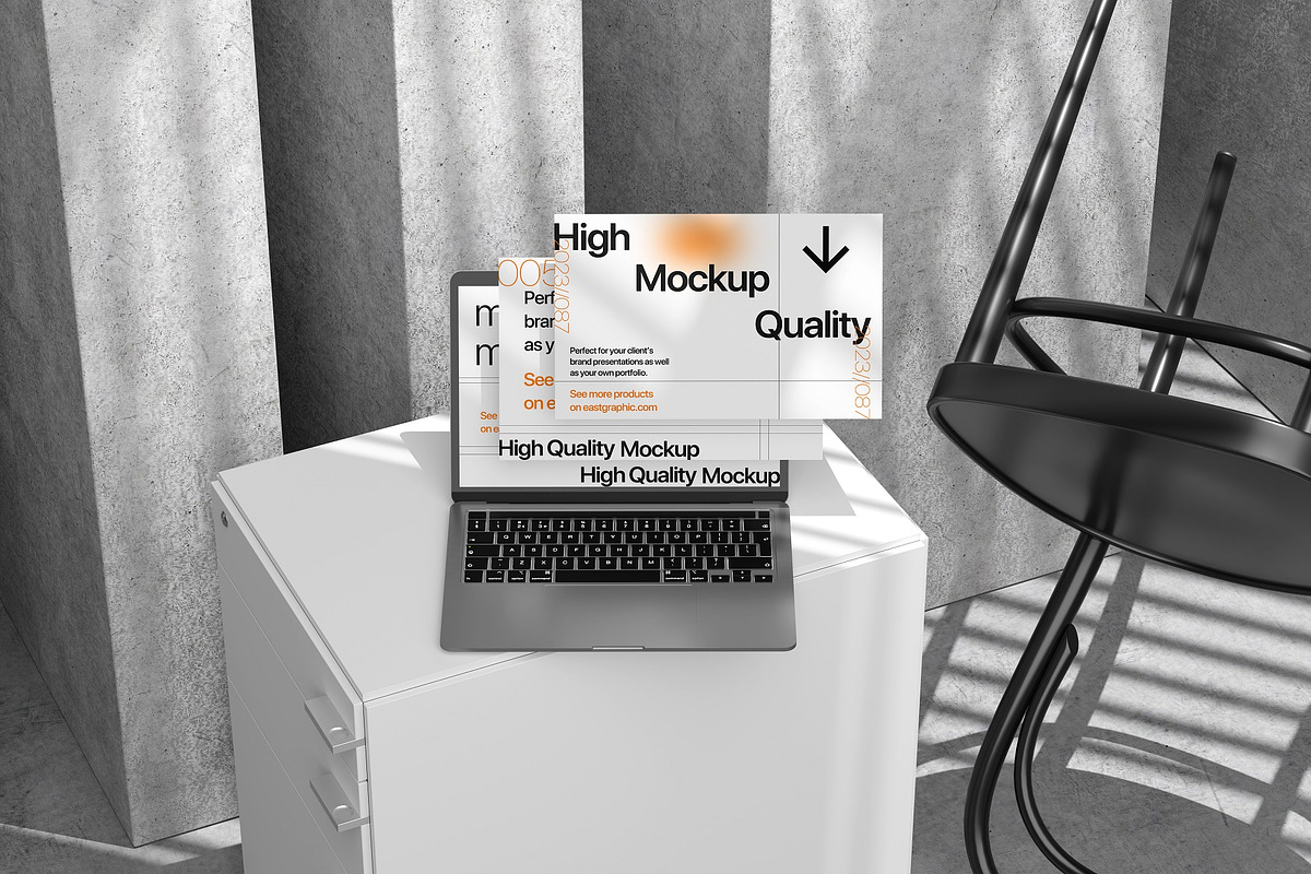 10 PSD Futuristic MacBook Mockup, a Mac Mockup by East Gallery (Photo 5 of 10)